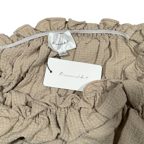 NWT! Line & Dot Pippa Smocked Victorian Top in Taupe - Size Small - Picture 8 of 8